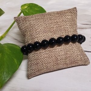 Beaded Black Stretch Bracelet